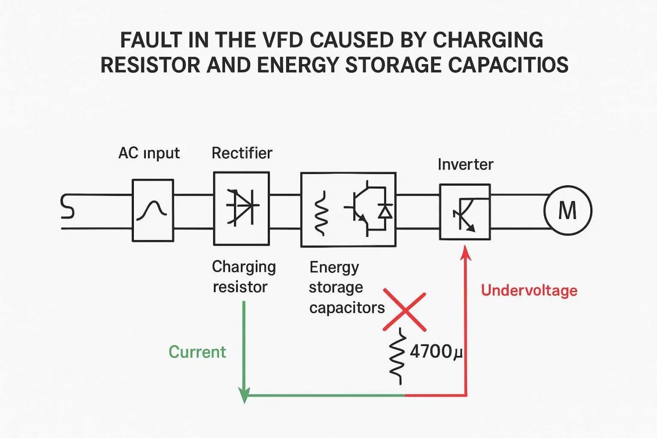 Fault in the VFD Caused by Charging Resistors and Energy Storage Capacitors-3